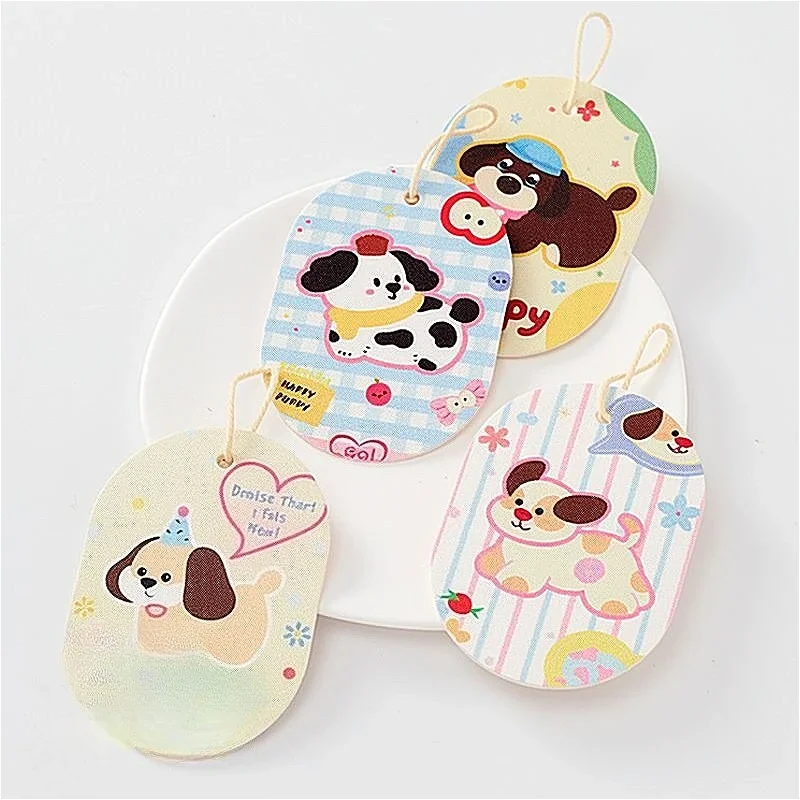 4PCS Compressed Wood Pulp Sponge Cartoon Magic Dishwashing Scrubber Kitchen Pot Cleaning Sponge