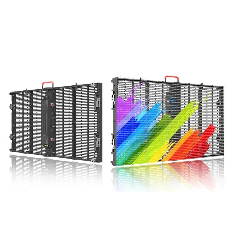 Display a LED P3.91 600CD Pellicola trasparente per schermo in vetro Schermo trasparente flessibile per interni