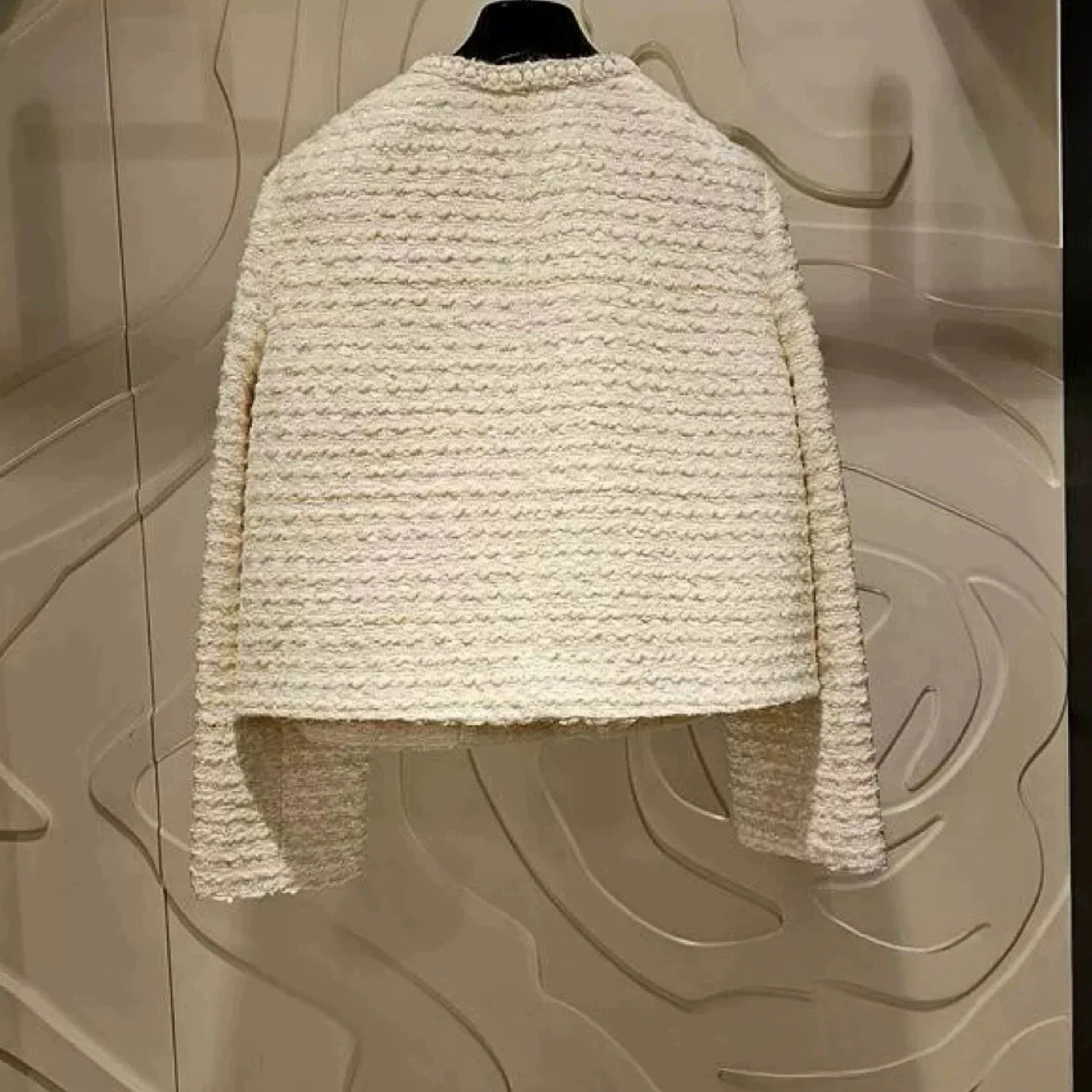 レモンチーズ LAN25 秋物 粗織り ショートジャケット カラーブロック テクスチャ 高級感 重厚感 ゆったり 薄手 通勤