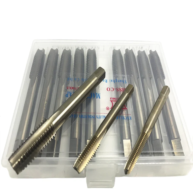 1pcs M35-CO HSS right-hand straight slot machine tap M2-M20, used for stainless steel material tapping and drilling tools