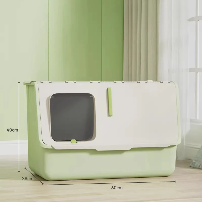 

Closed Extra Large cat Litter Box Plastic Castle Toilet cat Litter Box Hiding Defecation Automatische Kattenbak Household Items