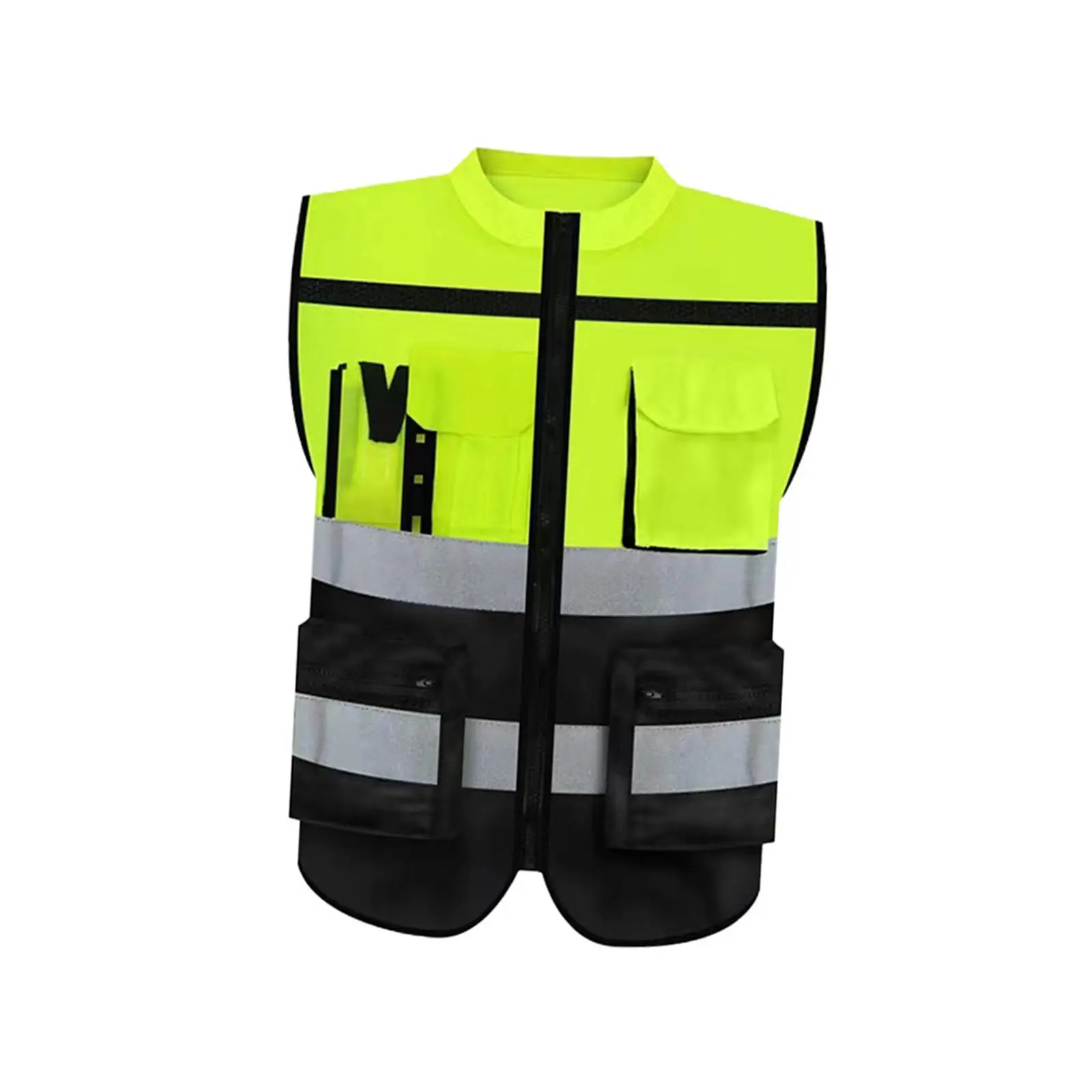 Reflective Vest High Visibility Vest with Pockets Cycling Workwear