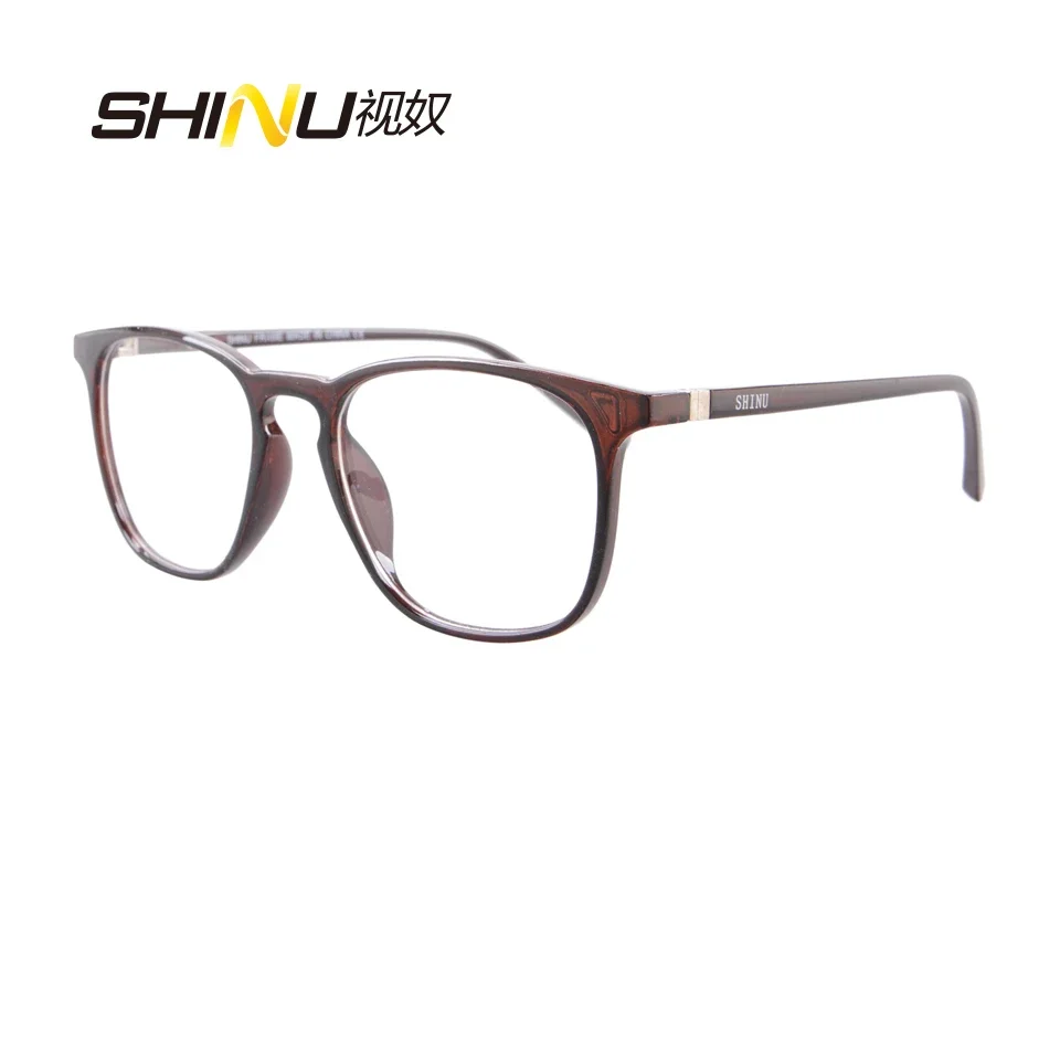 SHINU Men’s glasses progressive multifocal reading glasses prescription eyeglasses anti radiation see distance close customized