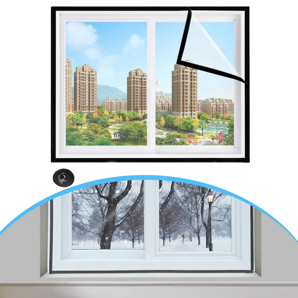 For winter Window Sash Insulation Kit Tear Resistant and Waterproof Effective Thermal Barrier for Cold Weather