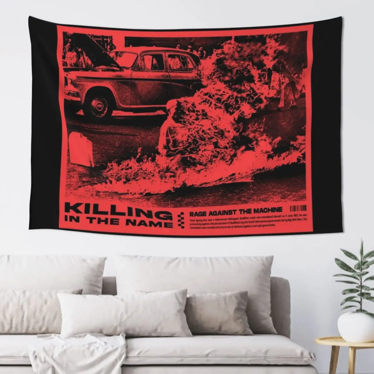 

Killing In The Name. Rage Against The Machine Album Graphic Design. Tapestry Home Supplies Bedrooms Decor Tapestry