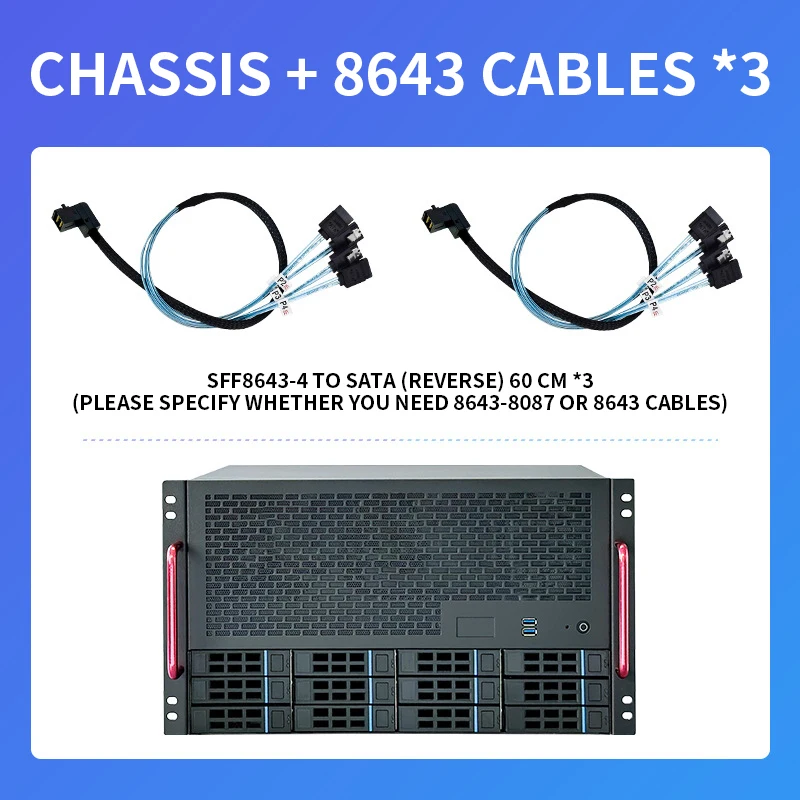 12-bay NAS chassis with 8 full-height expansion slots; supports ATX motherboards and ATX power supplies; compatible with 2.5-inc - view 2