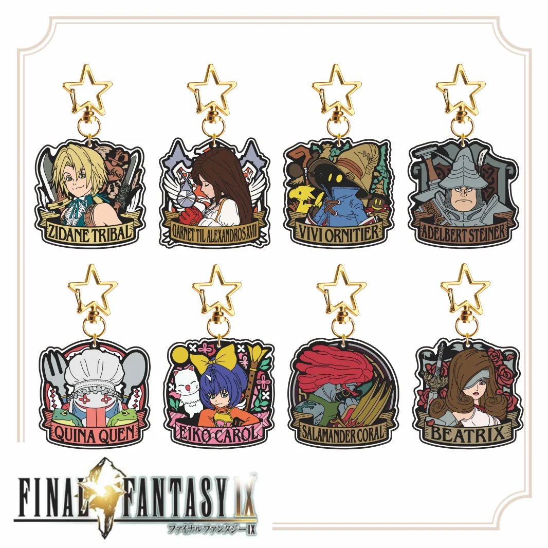 Final Fantasy IX Series 2026New Arrival 25th Anniversary Acrylic Keychain Zidane Vivi Garnet Star‑Clasp Pendant Collectible Gift