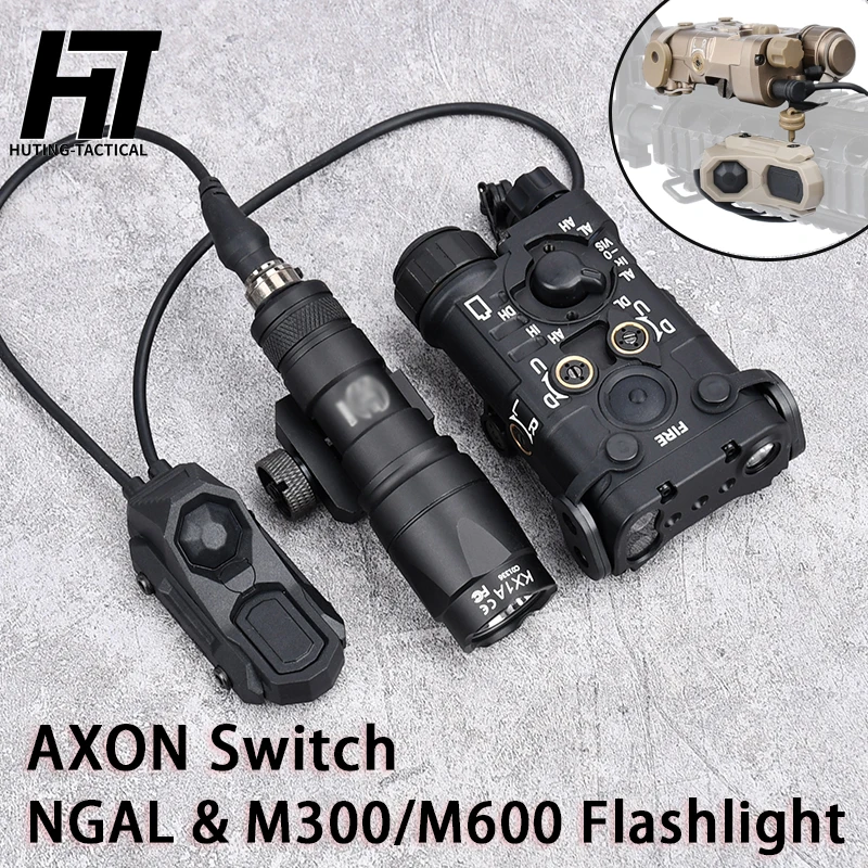 

Tacticla NGAL Metal IR Hunting Laser White LED Strobe Light Airsoft Unit Axon Switch Surefir M600C M300A MINI Scout Flashlight