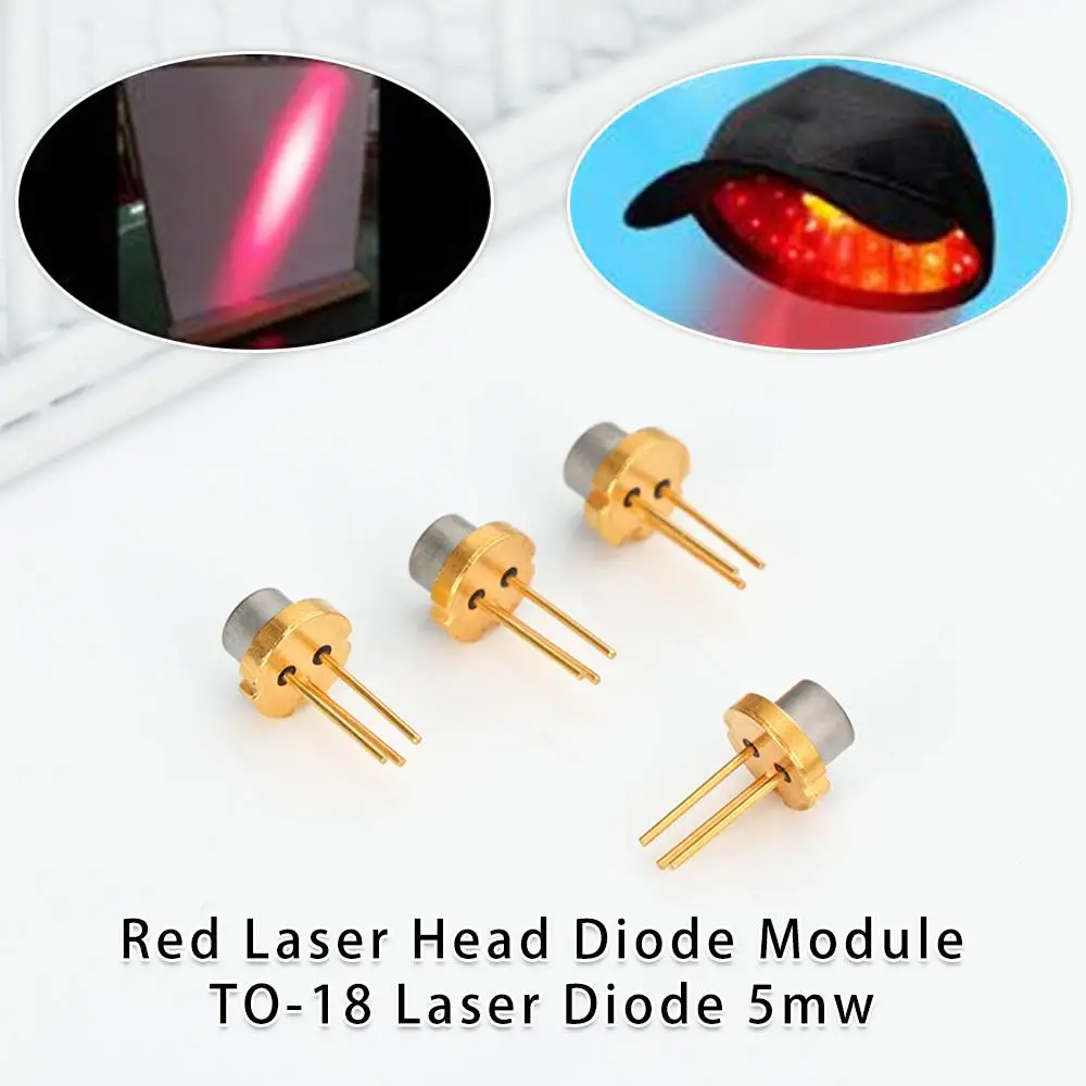 1/2/5/10pcs 5mw 650nm 2.2V High Power Red Laser Head Diode Module TO-18 Laser Diode Burning Infrared