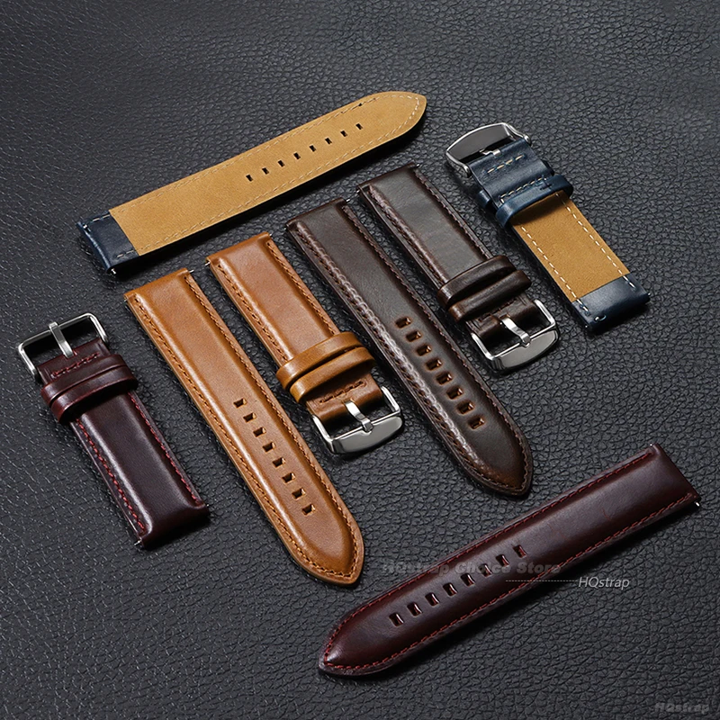 الرجعية جلد طبيعي جلد العجل حزام 18 مللي متر 20 مللي متر 22 مللي متر 24 مللي متر 26 مللي متر الإفراج السريع النساء الرجال حزام (استيك) ساعة العالمي Smartwatch معصمه