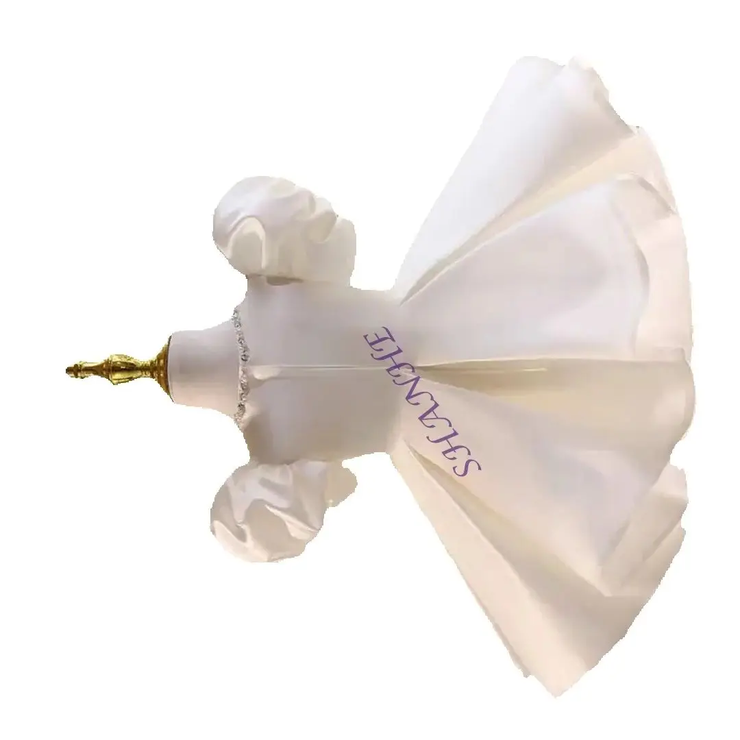 Elegant Dubai Pink Girl Dress 3D Flowers with Hairband for Kids Wedding Birthday Communion Party Pageant