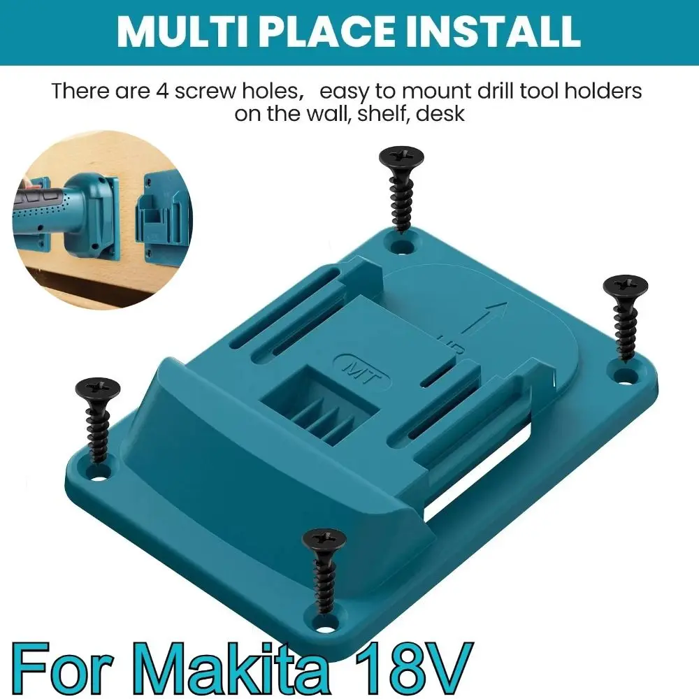 

Настенный держатель для электроинструмента. Износостойкий прочный настенный кронштейн для аккумулятора. Прочный, простой в использовании для Makita 18 В.