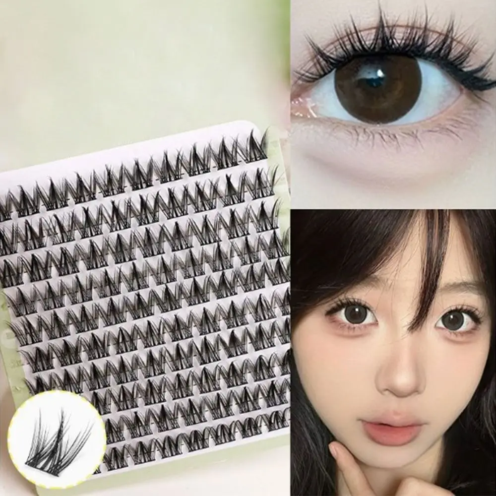 High Quality DIY False Eyelashes 10 Rows Fox Fluffy Natural Manga Lashes Black Big Steamed Rolls Eyelashes