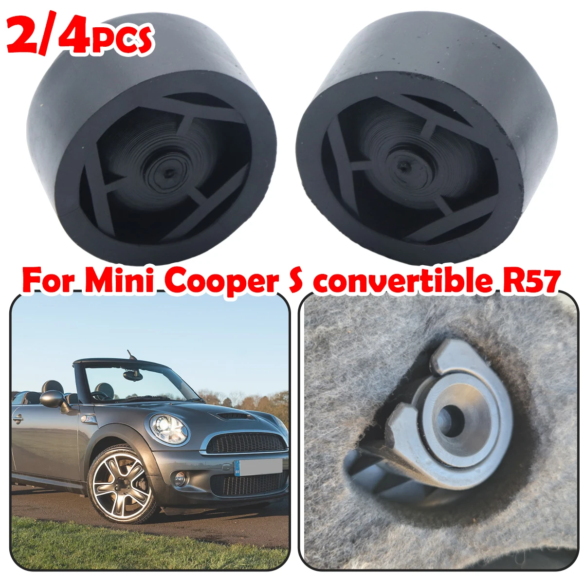 2/4pcs Engine Rubber Mounting Bush Protective Under Guard Plate Clip Grommet Support Bungs For Mini Cooper S convertible R57