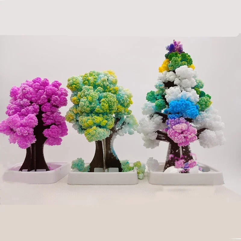 Paper Tree Flowering Magic Tree Children\'s Educational Toy Experiment Diy Crystal Three in One