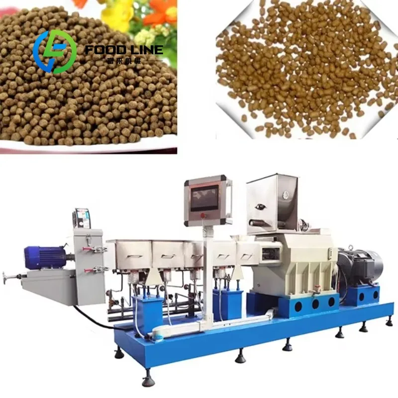 Customized New Design Automatic Twin Screw Extruder 180 200kg hr for Floating Fish Feed Processing Line
