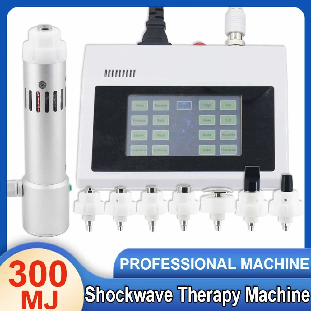 

Portable Shockwave Therapy Machine With 7 Heads ED Treatment Sports Injuries Pain Relief Muscle Relaxation Massager 300mj