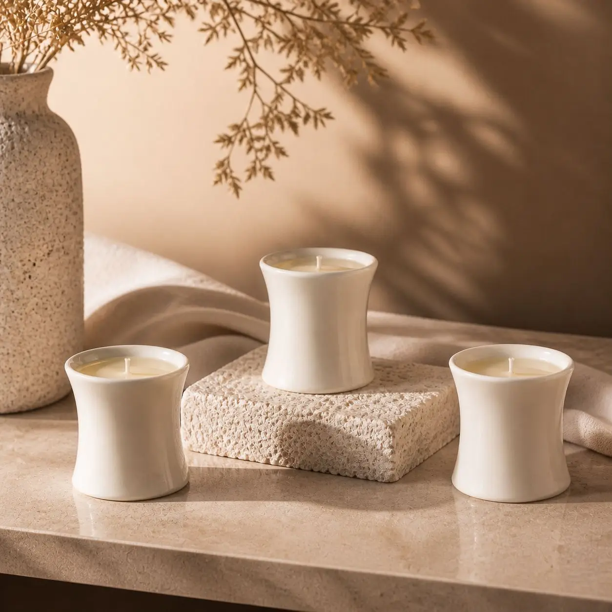 **Scented Candle Soy Wax in Ceramic Cup, Aromatherapy Candles Gift for Women, Long Lasting Fragrance Home Decor**