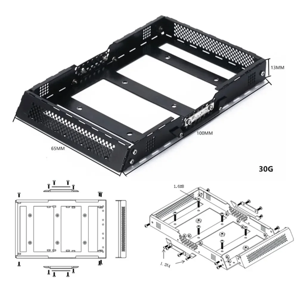 Gepäck-Dachträger aus Metall für 1/24 RC Crawler Car Axial SCX24 AXI00002T1 AXI00002T2 2019 Jeep Wrangler JLU CRC