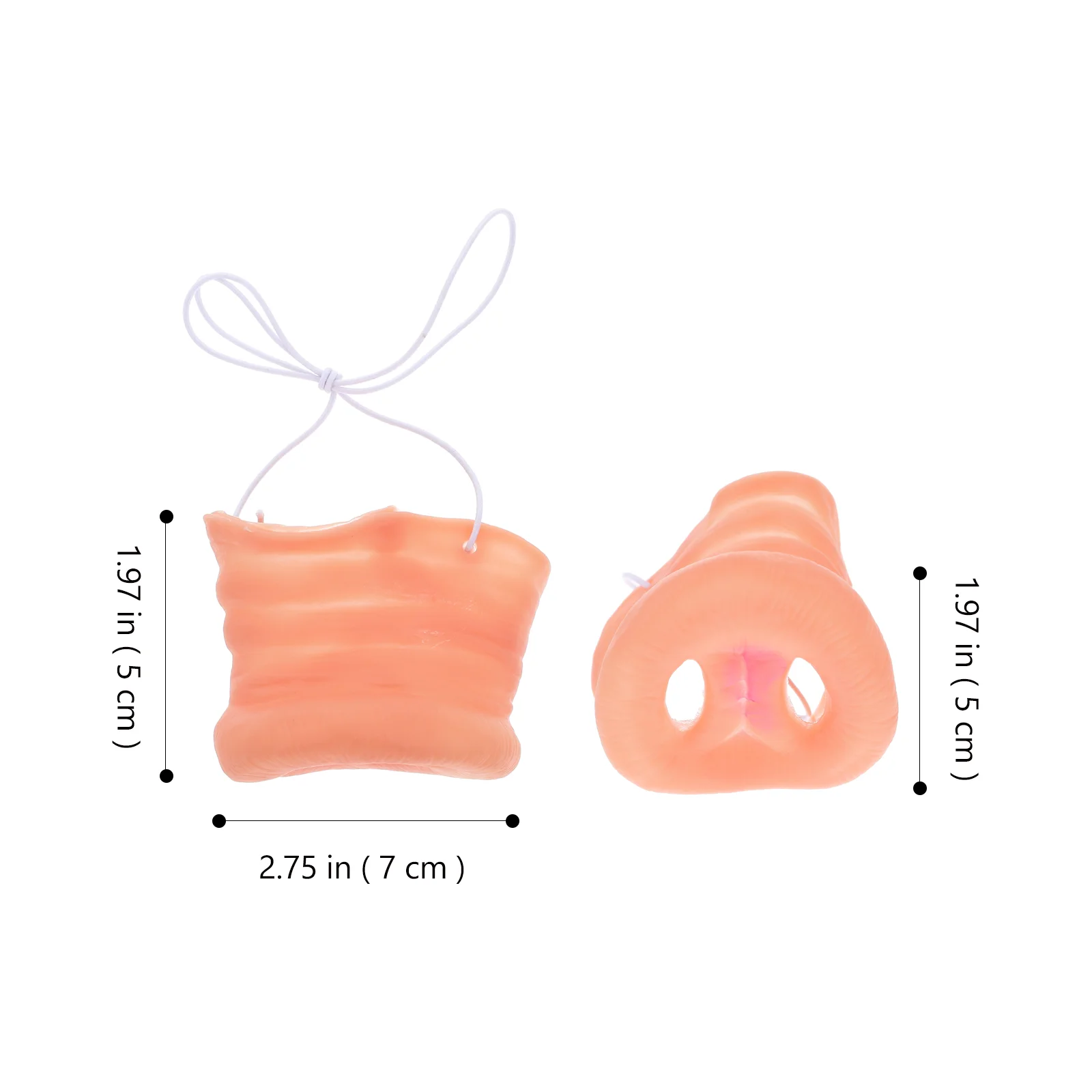 2Pcs Simulation Pig Nose With Elastic Band Costume Animal Mask Party Prop pig nose mask cosplay pig nose