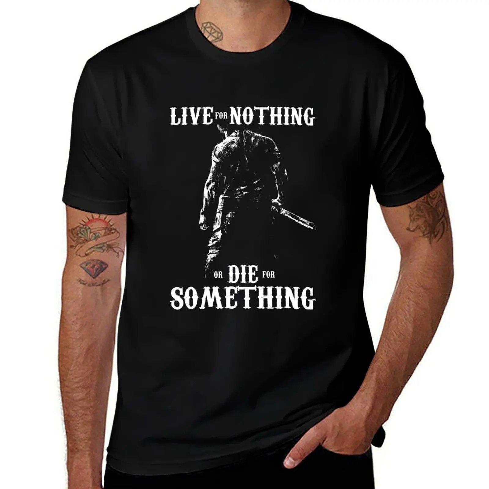 Camiseta de manga corta Art Like para regalo, con la frase 'Nada vale más que morir por algo'