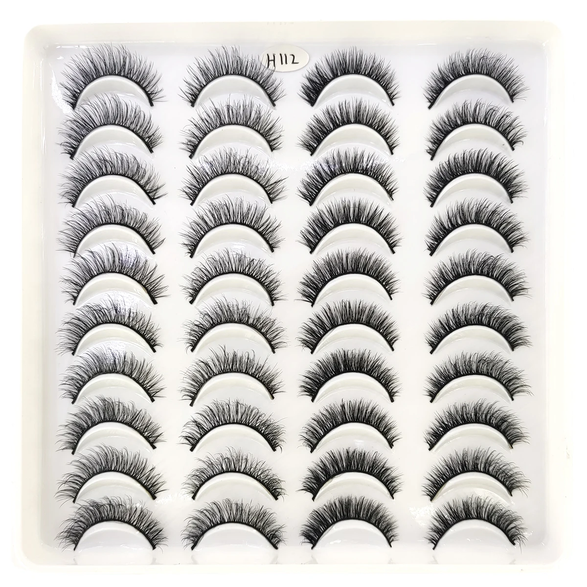 20 ペアのナチュラル 3D 人工ミンクまつげつけまつげメイクアップセットミンクまつげ拡張まつげ短いまつげ