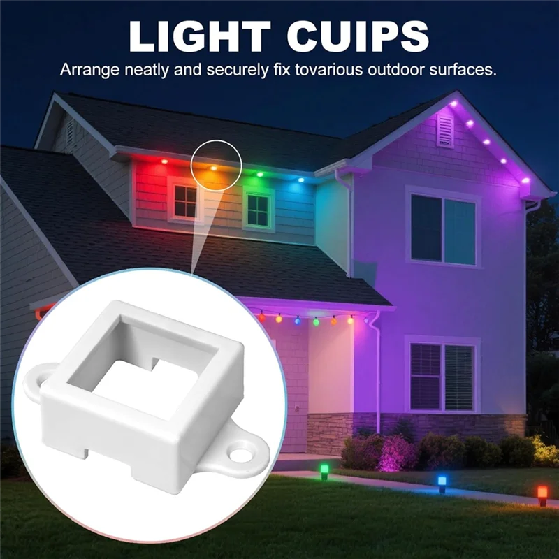【RECOMMEND】Secure Mounting Brackets 45 Pack Light Clips With 90 Screws For Govee H705A/B/C/H805 Outdoor Lights For Govee Permane