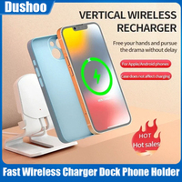 Wireless Charger Stand Desktop Mobile Phone Holder Fast Charging Dock Station For iPhone 16 15 14 13 12 Pro Samsung S25 Xiaomi*