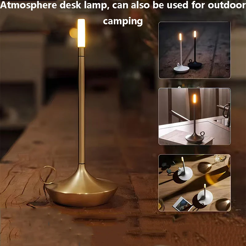 Nordic Modern Simple USB Charging Touch Aladdin Magic Lamp, Bedroom Nightlight, Candlelight Restaurant Atmosphere Desk Lamp