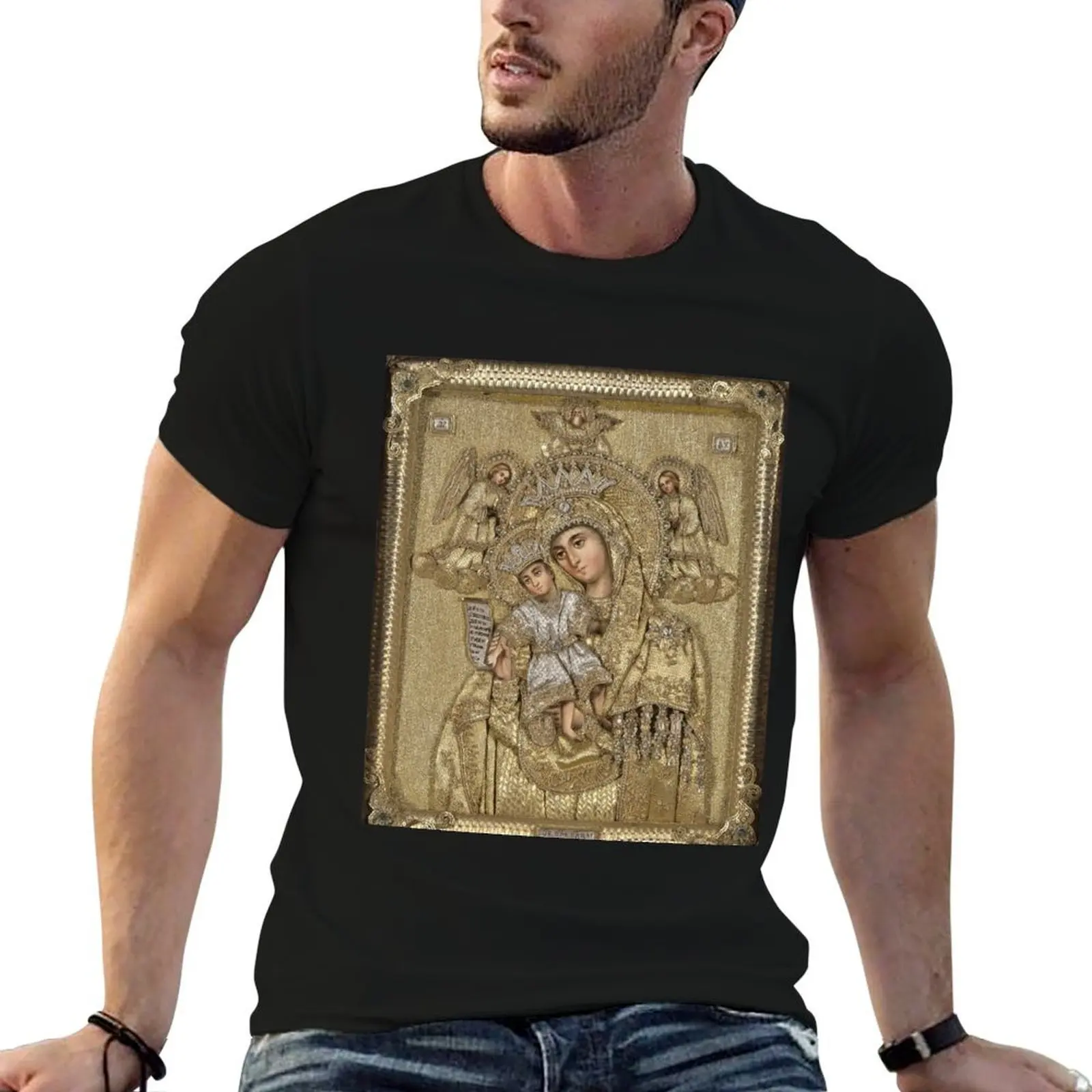 

Russian icon T-Shirt man t shirts high quality luxury brand t shirt man casual man t shirt cotton high quality T-shirt