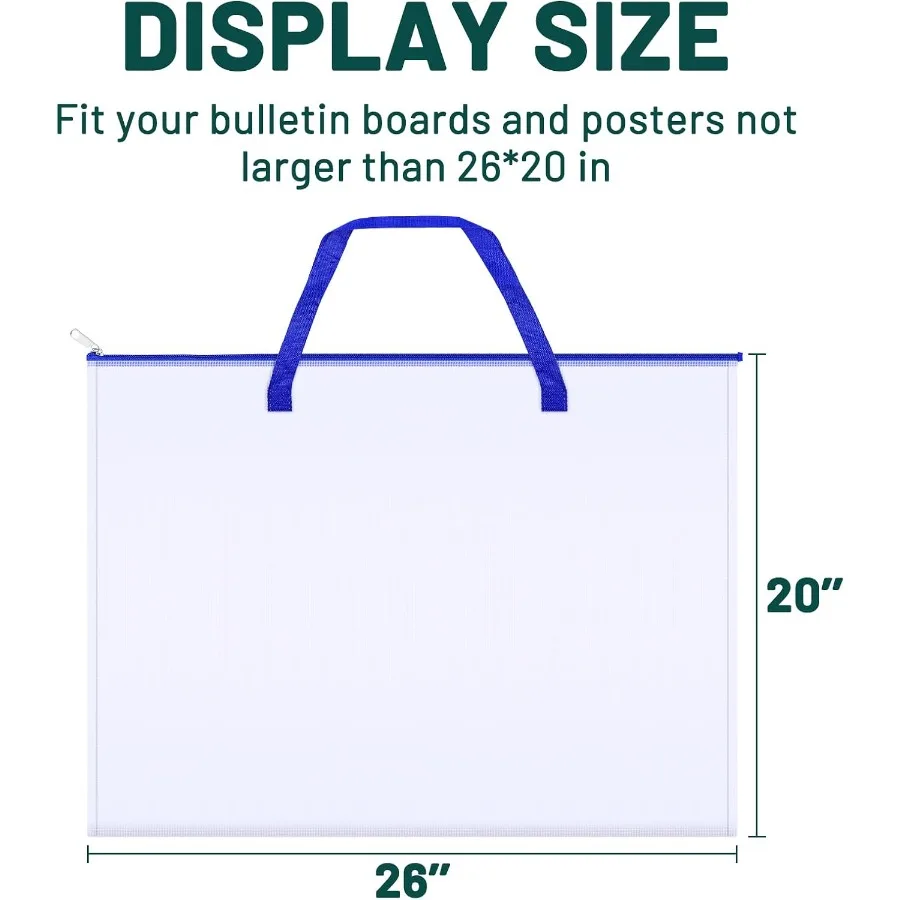 Pinnwand-Poster-Aufbewahrungstasche, Kunst-Portfolio-Tasche für Kunstwerke, Kunstwerke, Aufbewahrungskoffer für Poster, Pinnwand-Displays, Scrapb