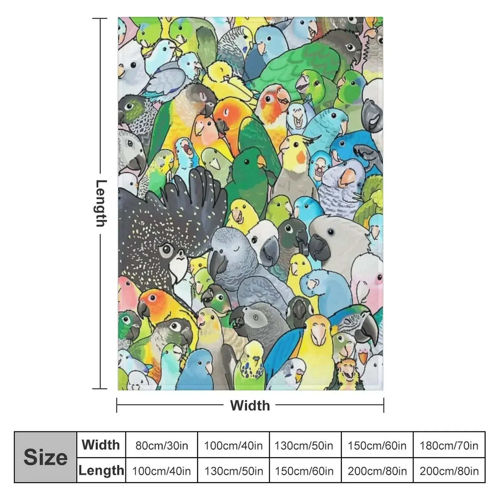 Parrot Party! Throw Blanket Tourist Decorative Throw Flannels Blankets Sofas Of Decoration Hairy for winter Blankets