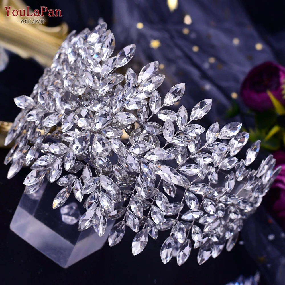 

YouLaPan Wedding Crown Rhinestone Bride Hair Ornament Bridal Hair Accessories Tiara Women Tiaras and Headdresses for Girls HP416