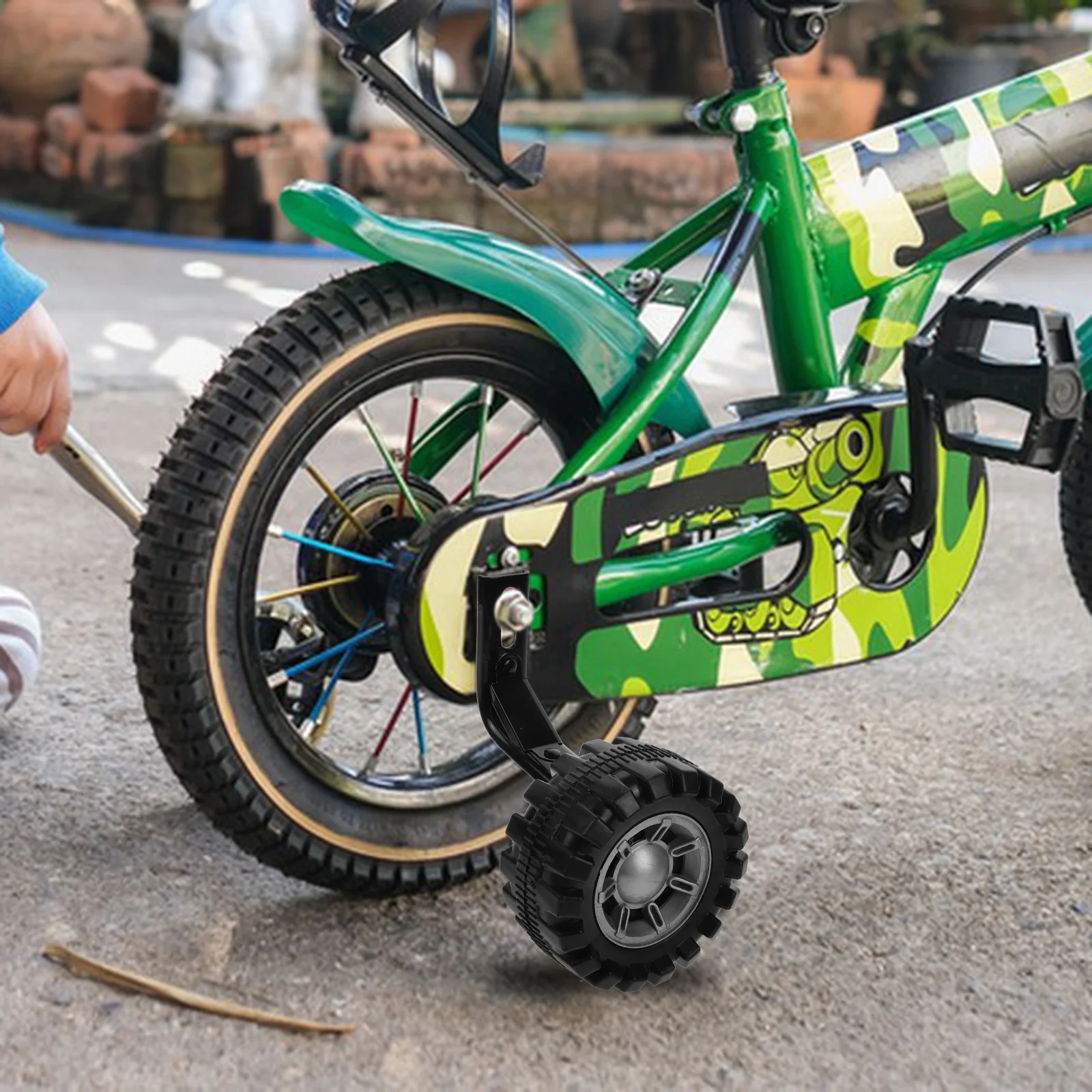 1Set 12 Inch Children Bike Training Wheels Adjustable Auxiliary Bike Stabilizer Wheels for Learning