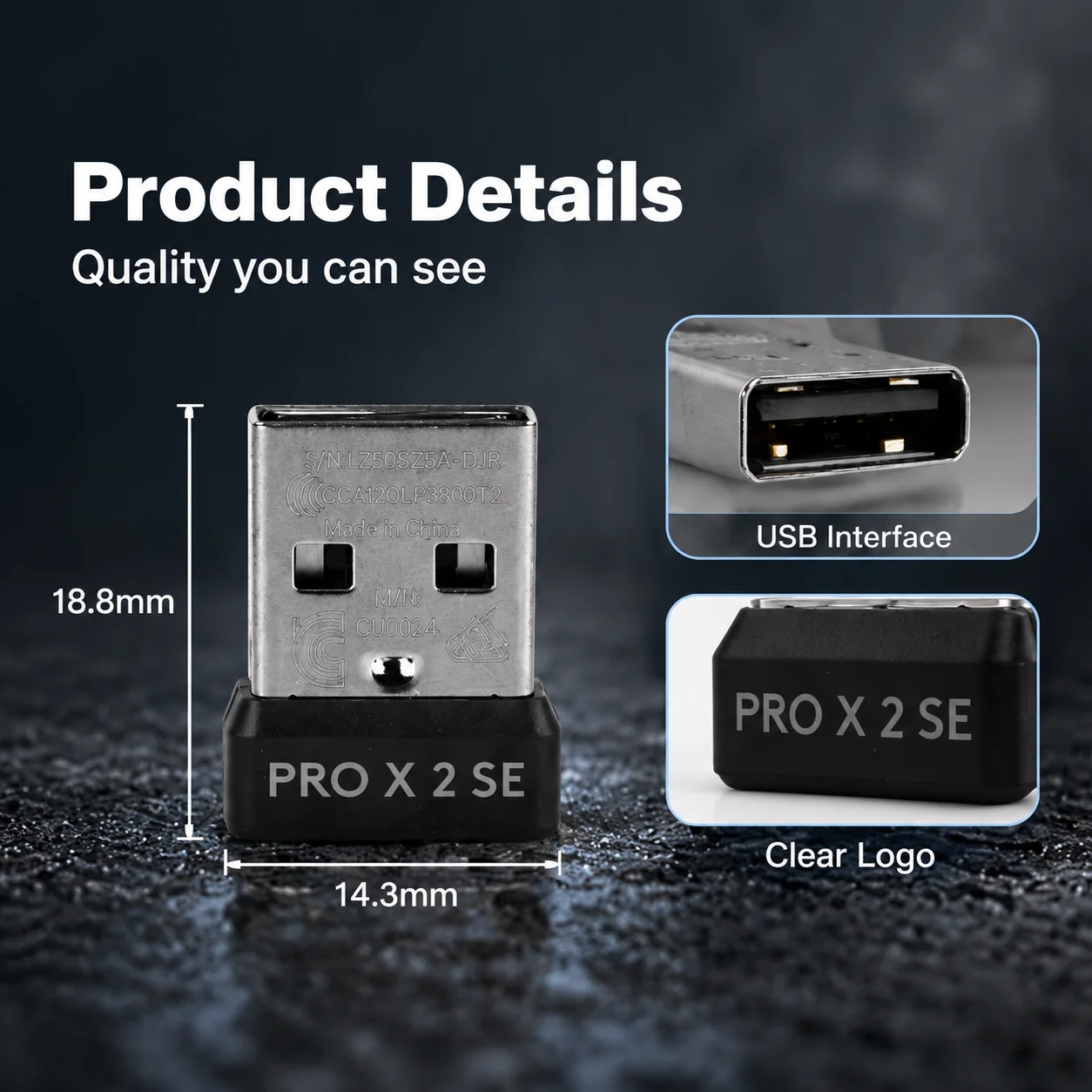 Mouse Receiver Compatible For Logitech G PRO X SUPERLIGHT 2c/SUPERLIGHT 2 SE( supporting 8K return rate ) mouse receiver ﻿