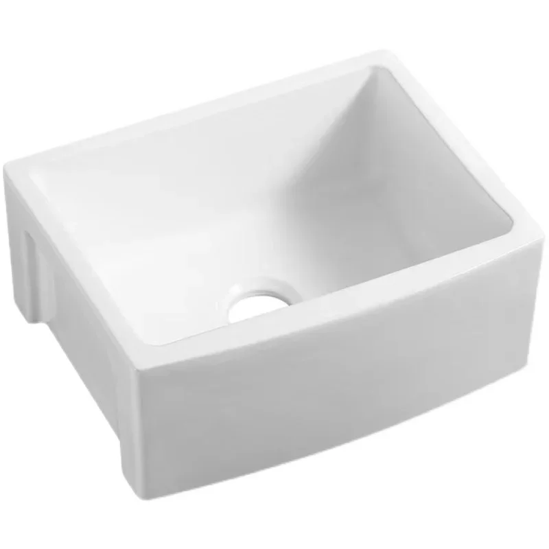 

Modern American kitchen ceramic sink old household sink semi-embedded front Farmhouse sink