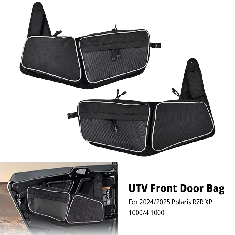 

UTV Front Door Bag for 2024/2025 Polaris RZR XP 1000/4 1000 UTV Large Space Storage Bags Water-Resistant Side Tool Bags