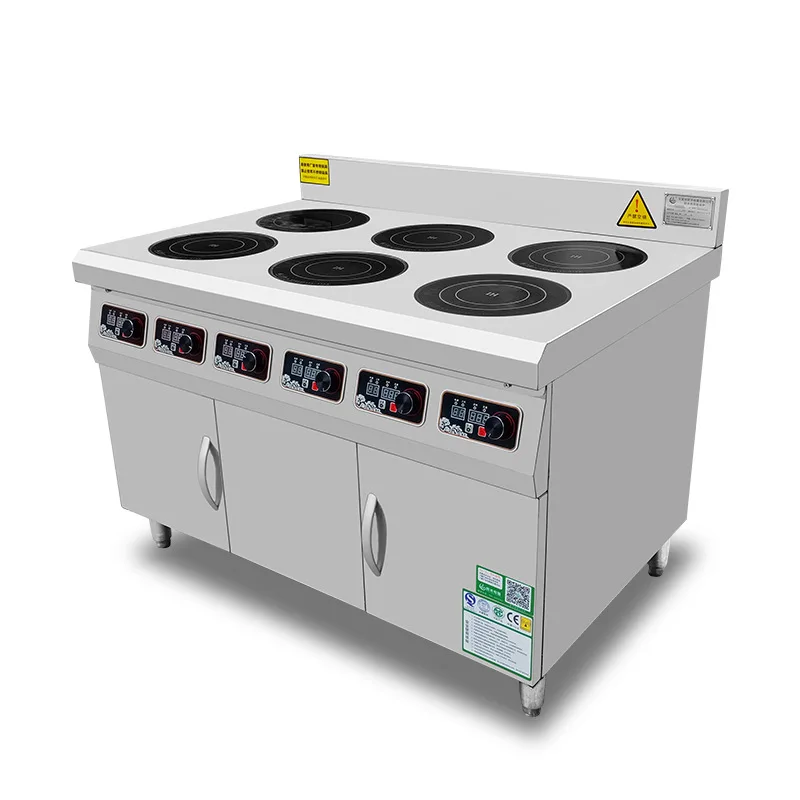 Manufacturer's Direct Commercial Six Eye Electromagnetic Cooker 3.5kw High-power Stove in Hotel Canteen 1200*800*(850+150)(mm)