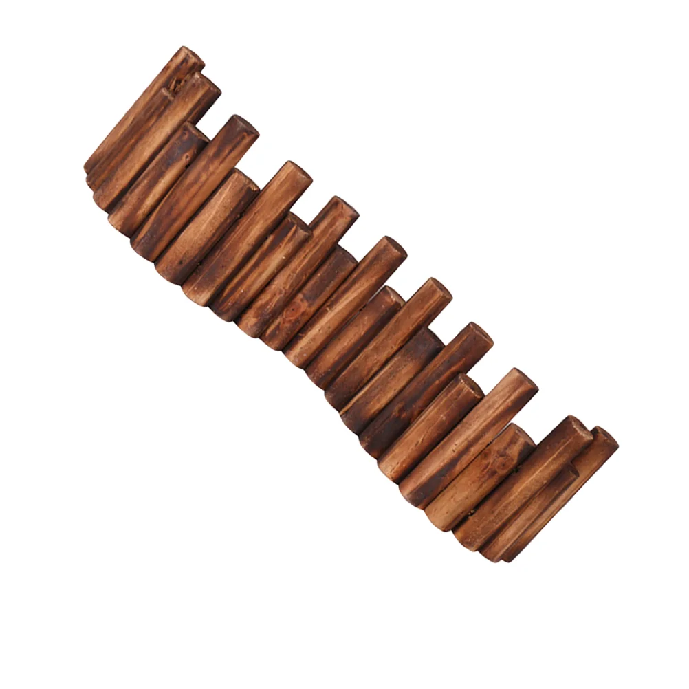 

Flexible Lawn Edging Wood Fence Barrier Scene Ornament Flowerbeds Dog Decorative Garden