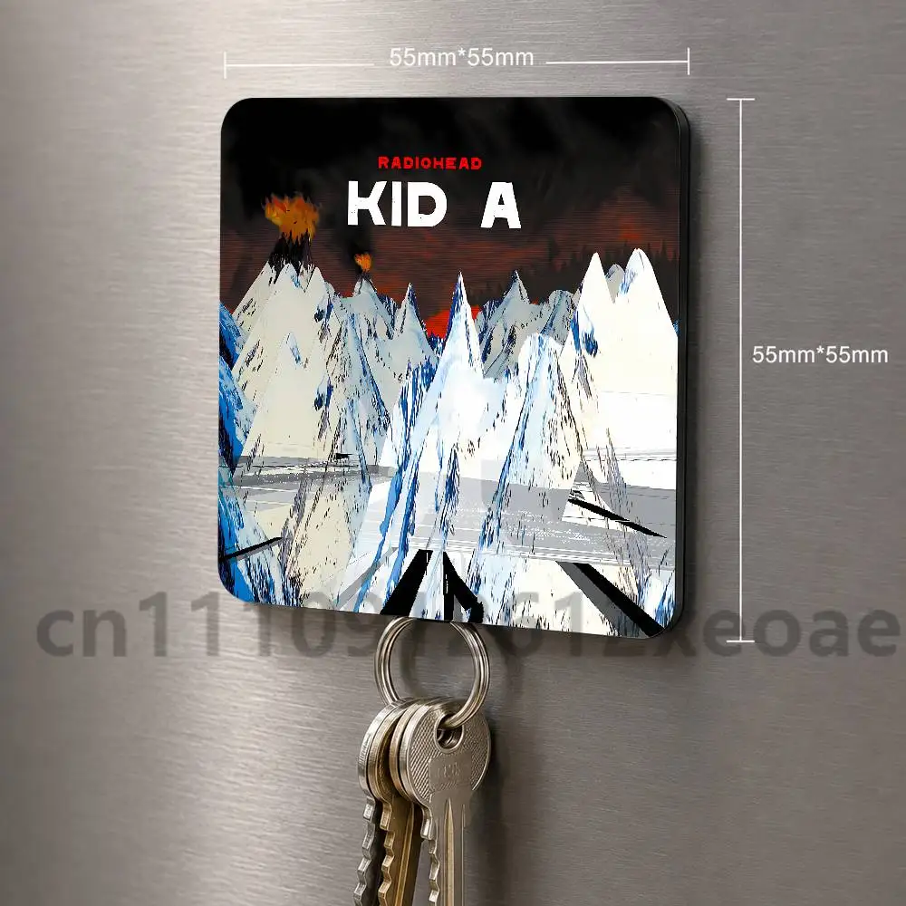 R-Radiohead Creative Square Fridge Magnet Cartoon PVC Refrigerator Decor Gift for Home Office