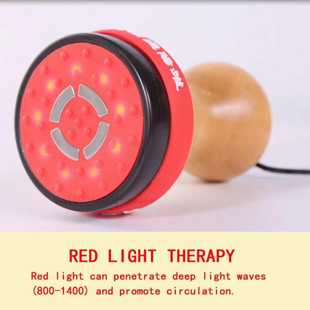 EMS Hot Stone Scraping Cellilute Remove Massager Body Gua sha Fat Burner Red Light Therapy Heating Vibration Lymphatic Drainage