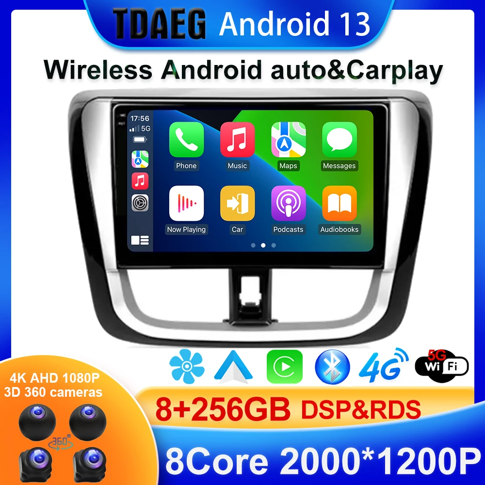 

8+256G For Toyota Vios Yaris L 2016 - 2019 Car Radio Multimedia Video Player Navigation GPS Android No 2din 2 din TS10 FYT 7862