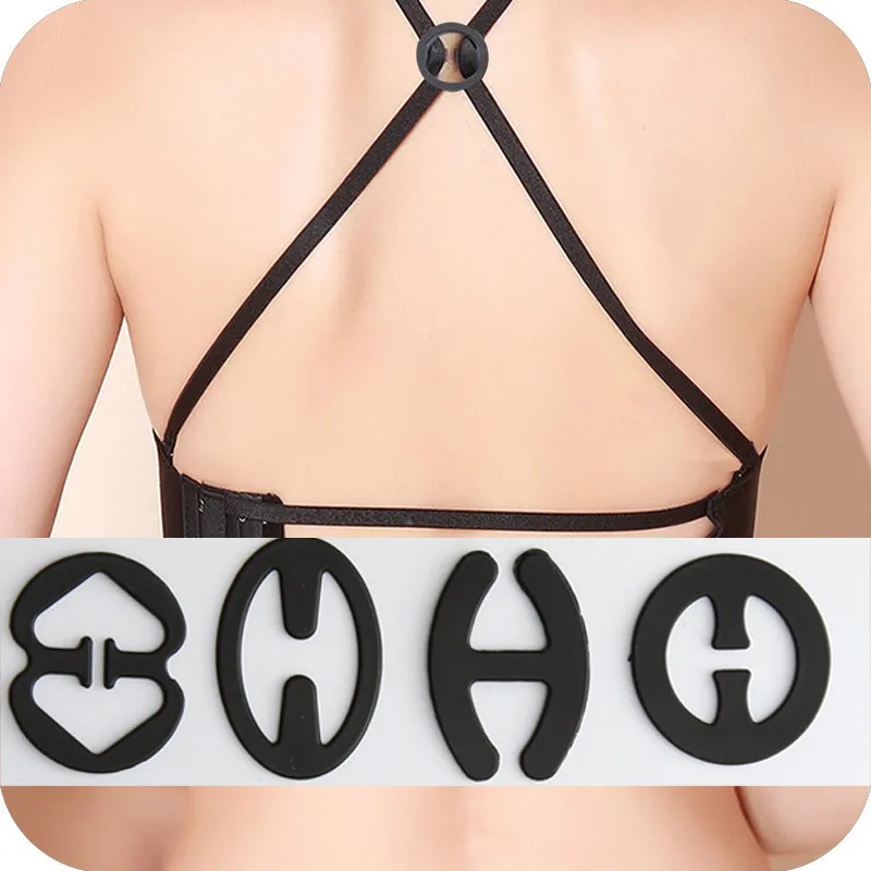 3PC Cross Holders Underwear Fastener Strap Clips Underwear Accessory Invisible Bra Non-slip Buckle Underwear Back Shoulder Strap