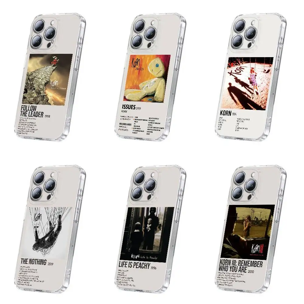 K-Korn Issues Follow the Leader Funda de teléfono para iPhone 17,16,15,14,13,12,11,Plus,Pro,Max,Plus,E,Air,Mini transparente