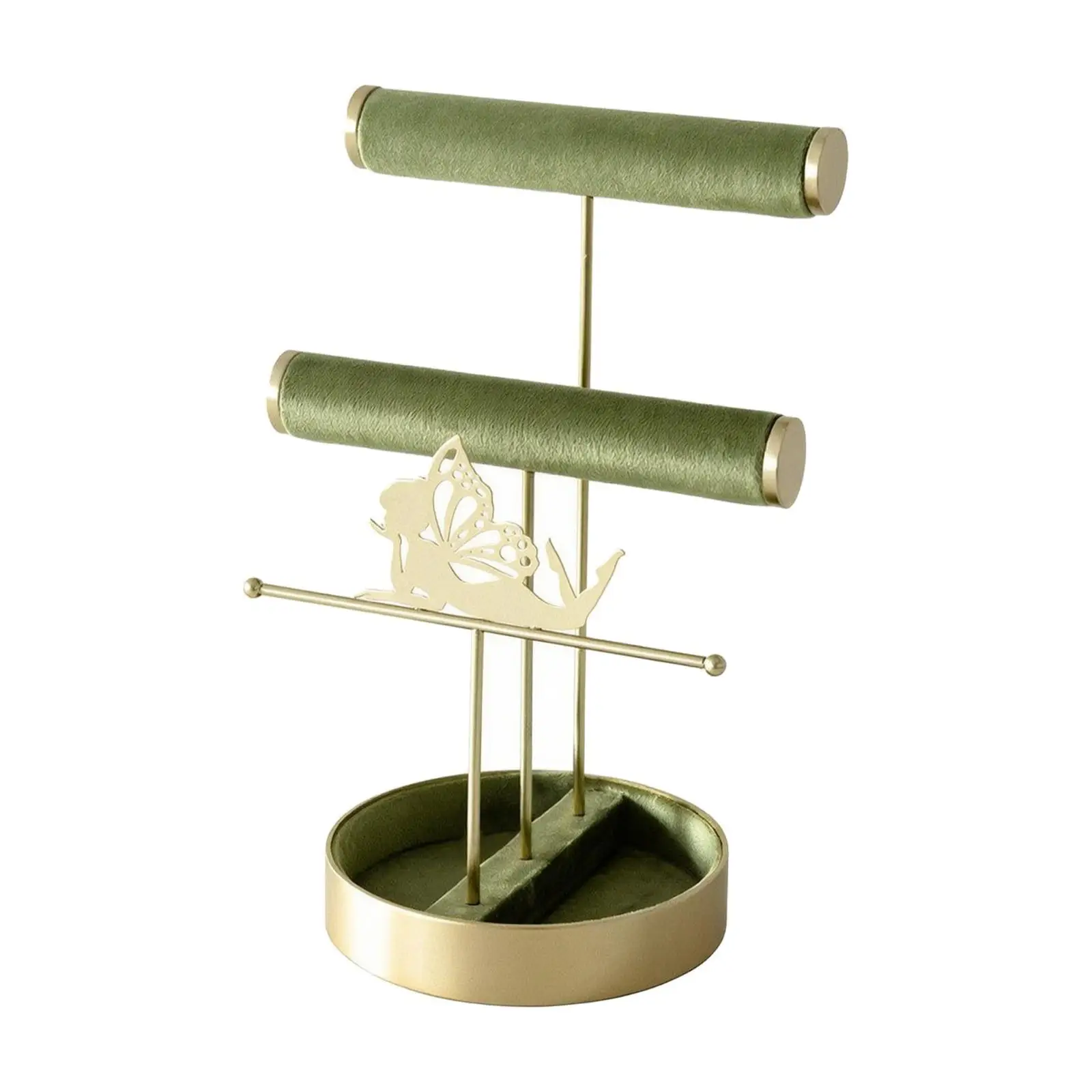 Three-Tier Jewelry Display Rack complimentaryStanding Jewelry Rack with Earring Bar Decorative Stable for Dressing Table