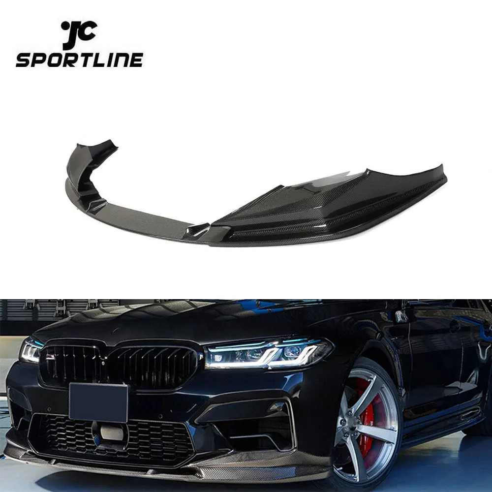 F90 M5 Carbon Fiber Car Front Bumper Lip Spoiler For 5 Series F90 M5 Sedan 4-Door 2021-2022