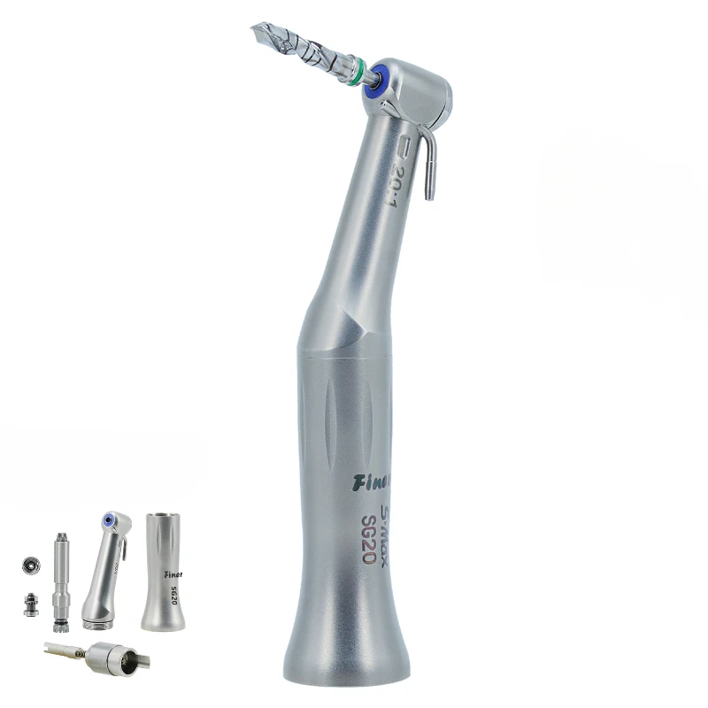 Dental Implant Contra Angle 20:1 Reduction Implant Surgery Handpiece Against Angle for Implantation Compatible with NSK SG20