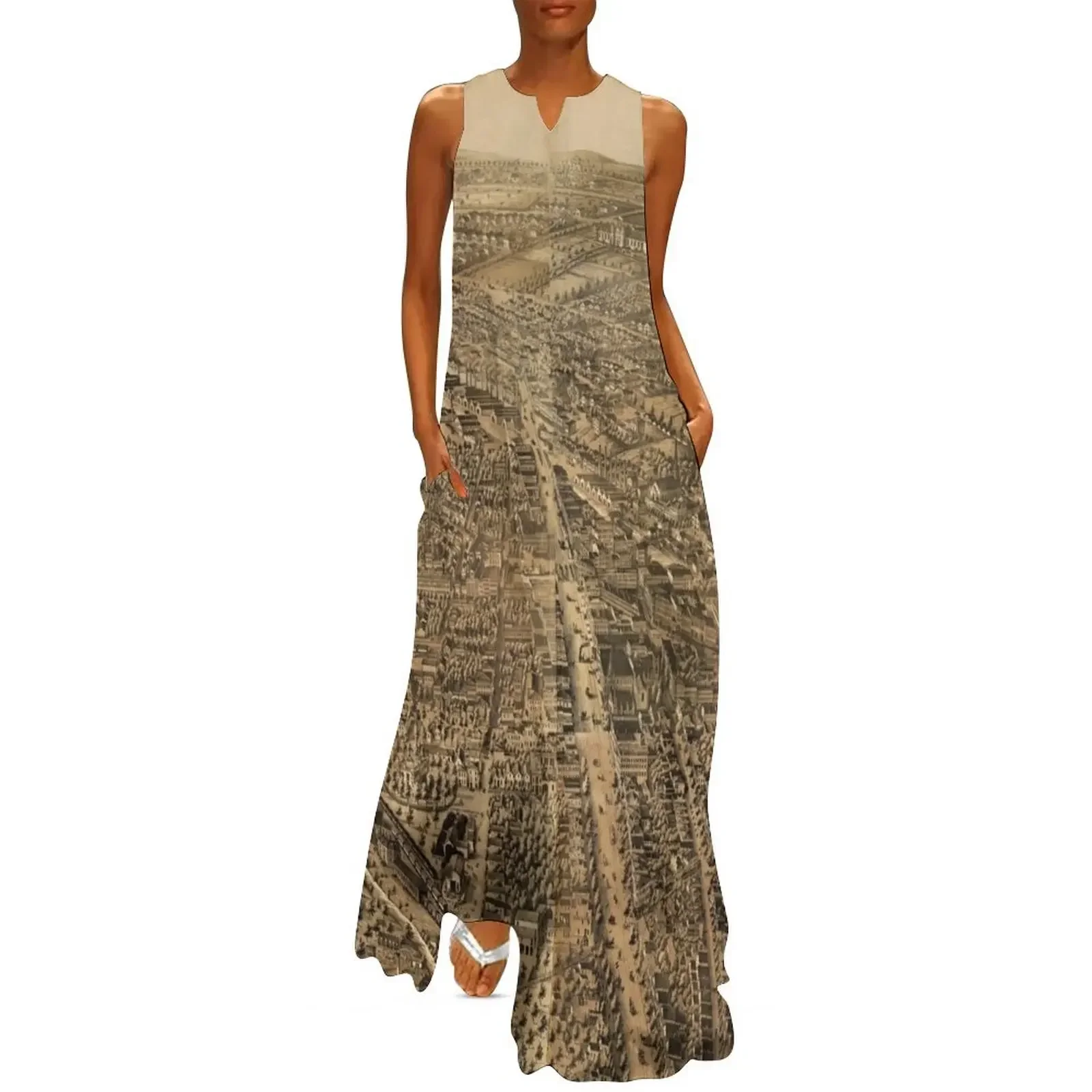 

Vintage Pictorial Map of Syracuse NY (1868) Long Dress wedding guest dress 2025 evening dresses luxury 2025 Dress woman