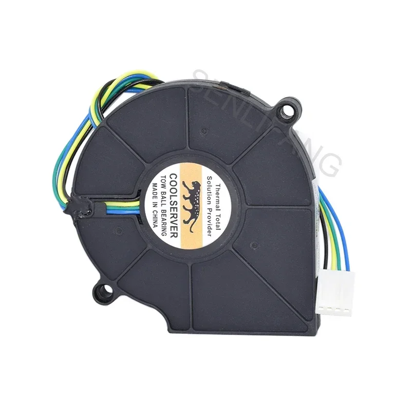 Para EVERFLOW COOLSERVER BB7515BU B127515BU DC 12V 0.80A 4 cables 75x75x15mm radiador de cobre CPU disipador de calor ventilador