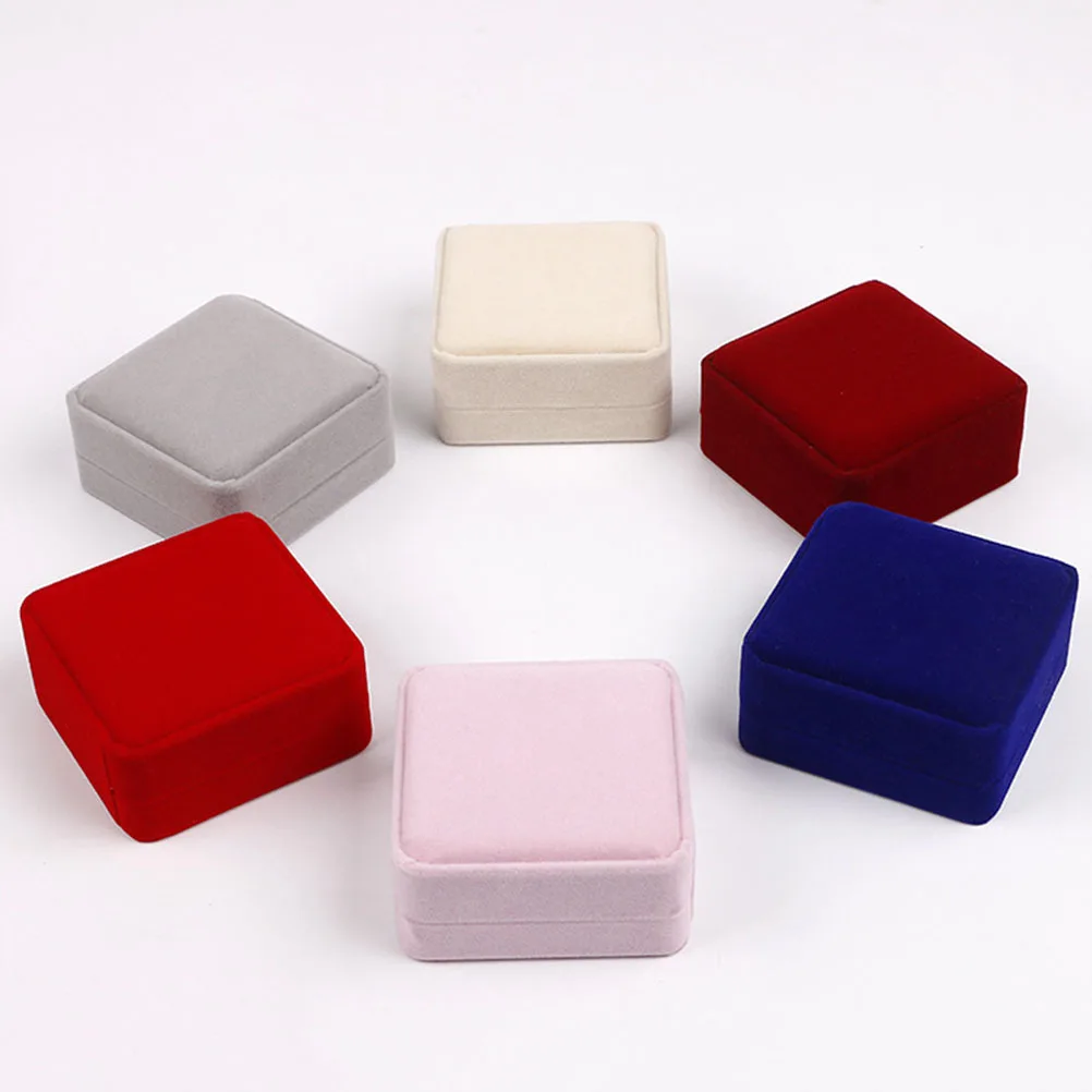 flannel jewelry box flannel jewelry organizer rings packaging box ear studs packing case jewelry storage case